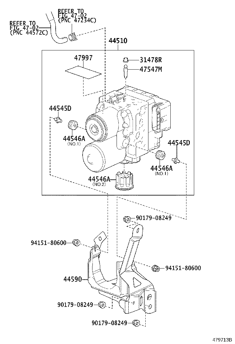 47311-58101 TUBE, FRONT BRAKE, NO.1 product image