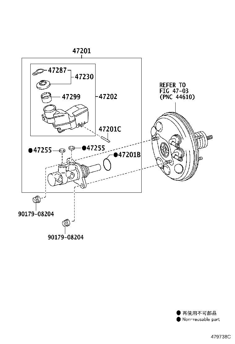 47230-47110 CAP ASSY, BRAKE MASTER CYLINDER RESERVOIR FILLER product image