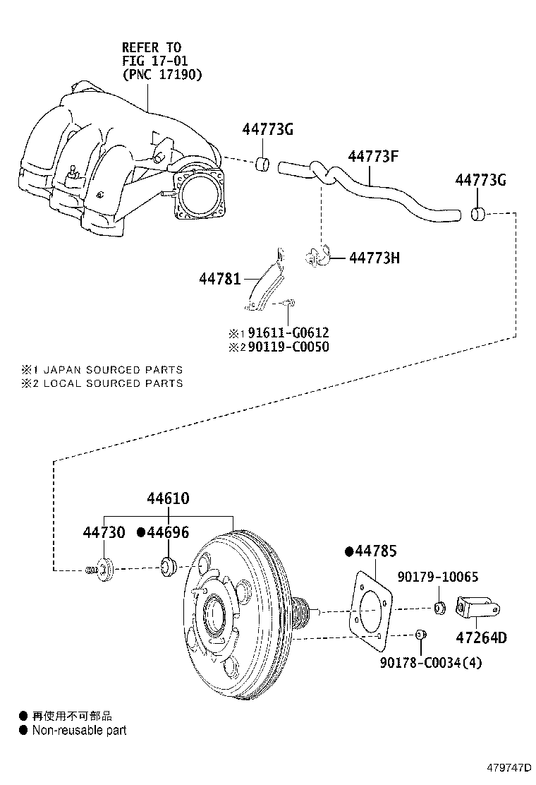 44447-0E050 BRACKET, HOSE product image