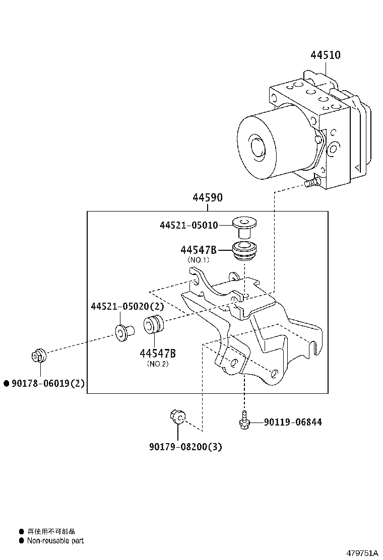 47311-0F100 TUBE, FRONT BRAKE, NO.1 product image
