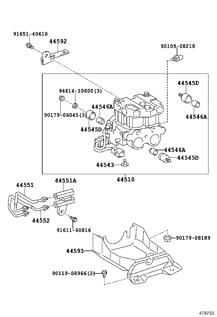47323-13080 TUBE, REAR BRAKE, NO.3 product image