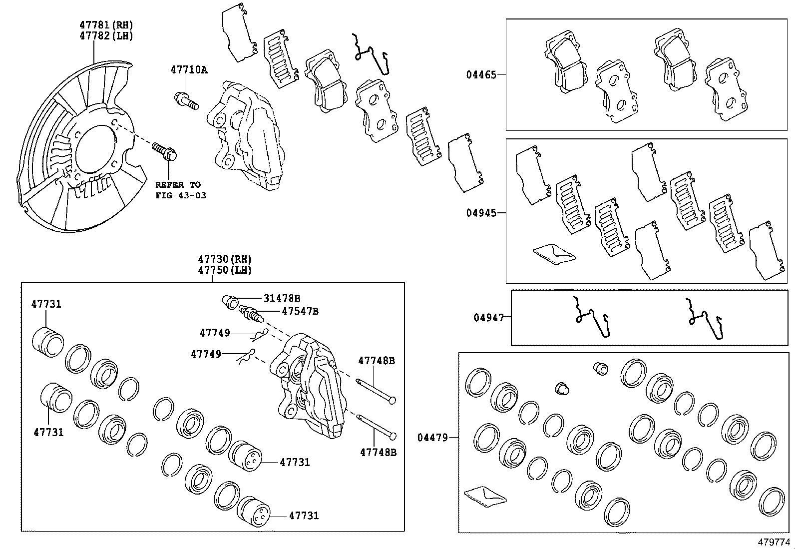 04465-0K360 PAD KIT, DISC BRAKE, FRONT product image