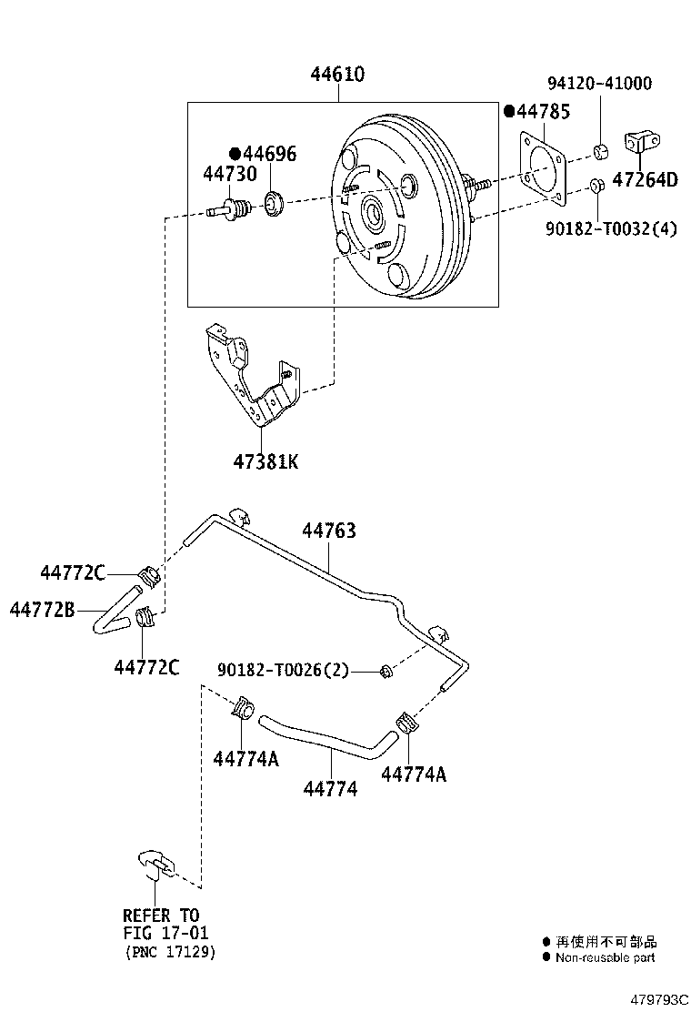 Toyota 44772-KK070 HOSE, CHECK VALVE TO CONNECTOR TUBE