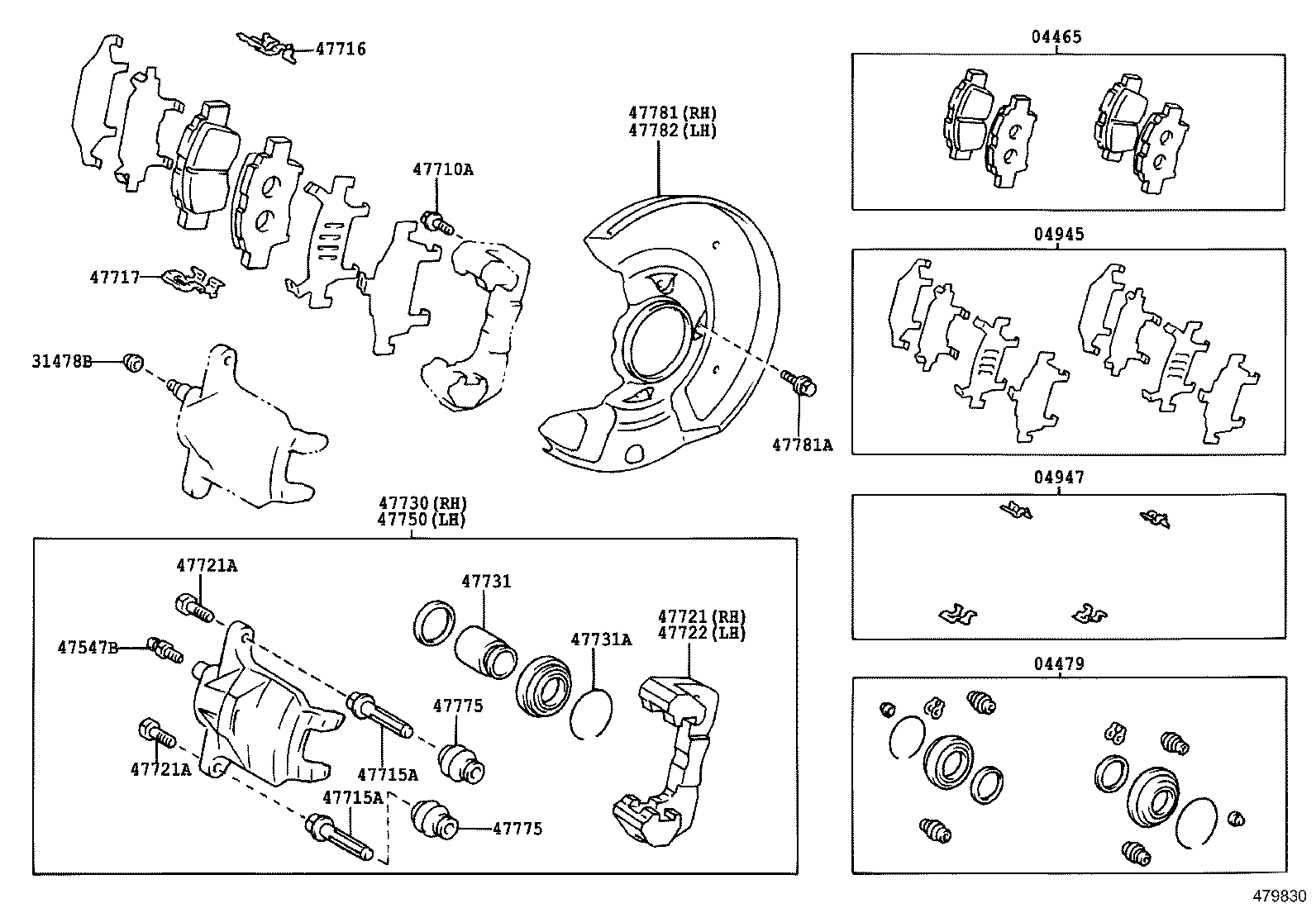 04465-52022 PAD KIT, DISC BRAKE, FRONT product image