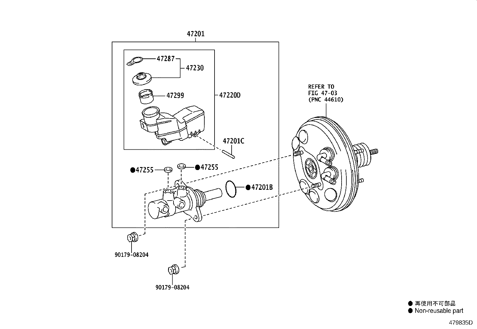 47220-52291 RESERVOIR ASSY, BRAKE MASTER CYLINDER product image