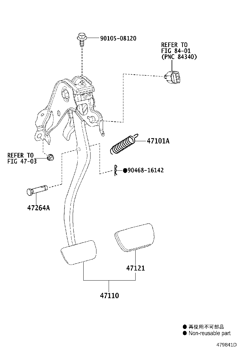 47110-52430 SUPPORT ASSY, BRAKE PEDAL product image