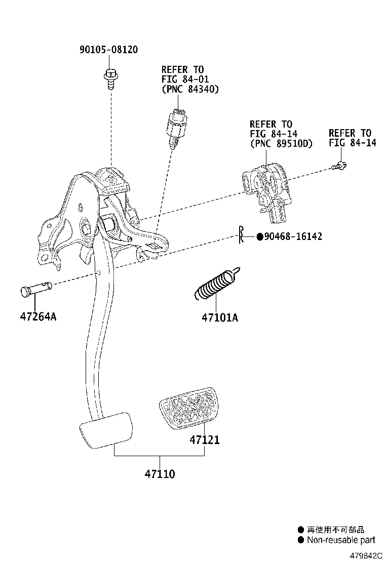 47110-52430 SUPPORT ASSY, BRAKE PEDAL product image