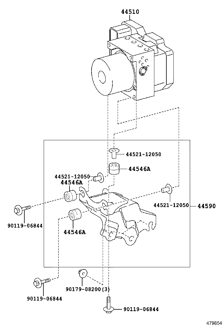 44590-12220 BRACKET ASSY, BRAKE ACTUATOR product image