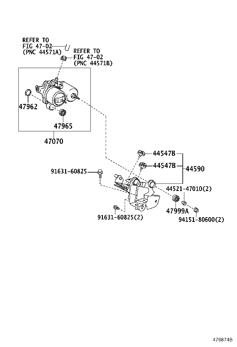 44590-52251 BRACKET ASSY, BRAKE ACTUATOR product image