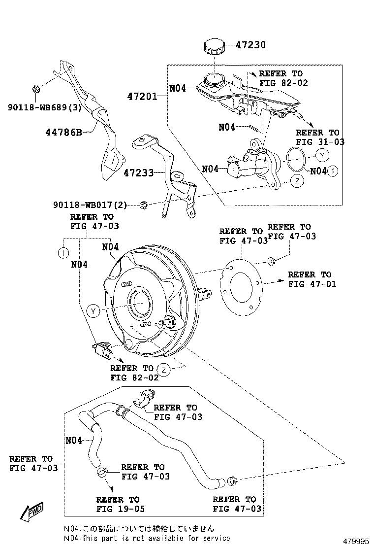 47201-WB002 CYLINDER SUB-ASSY, BRAKE MASTER product image