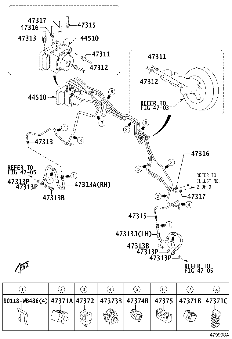 Toyota 90118-WB004 CLAMP, BRAKE TUBE, NO.3