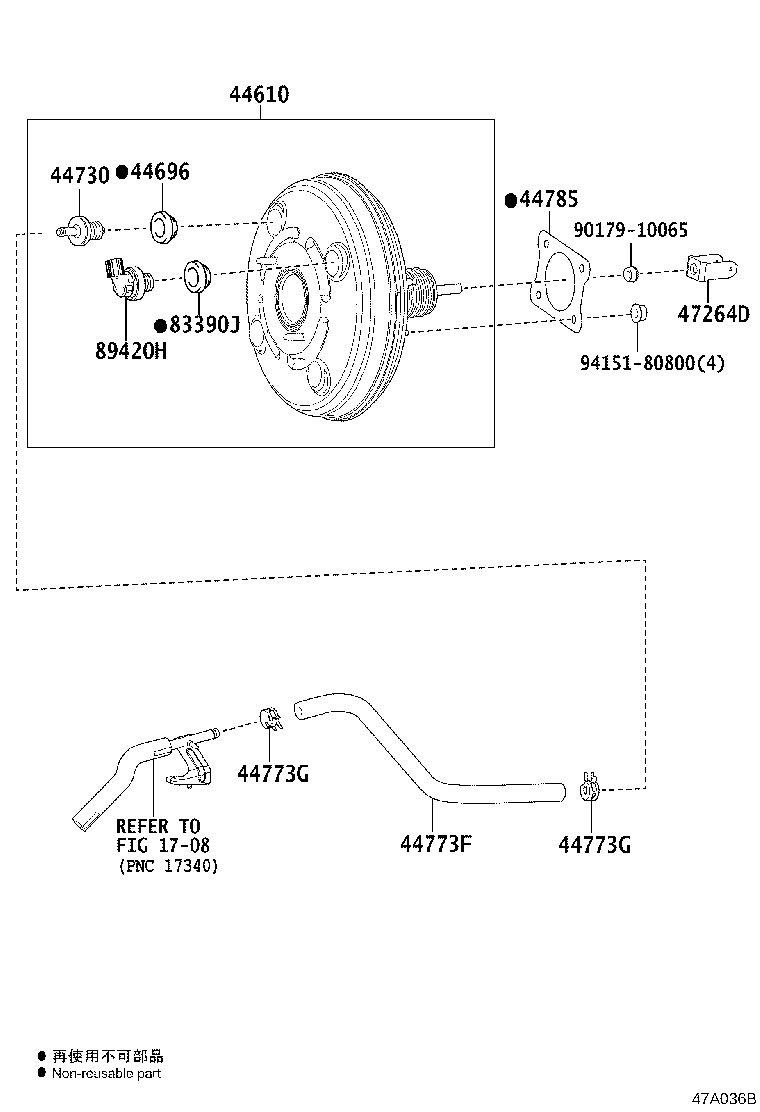 44610-48461 BOOSTER ASSY, BRAKE product image