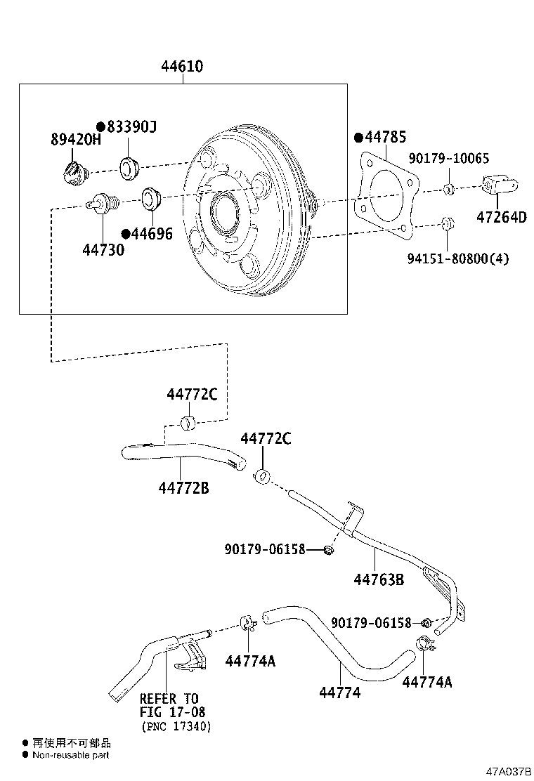 44610-48461 BOOSTER ASSY, BRAKE product image