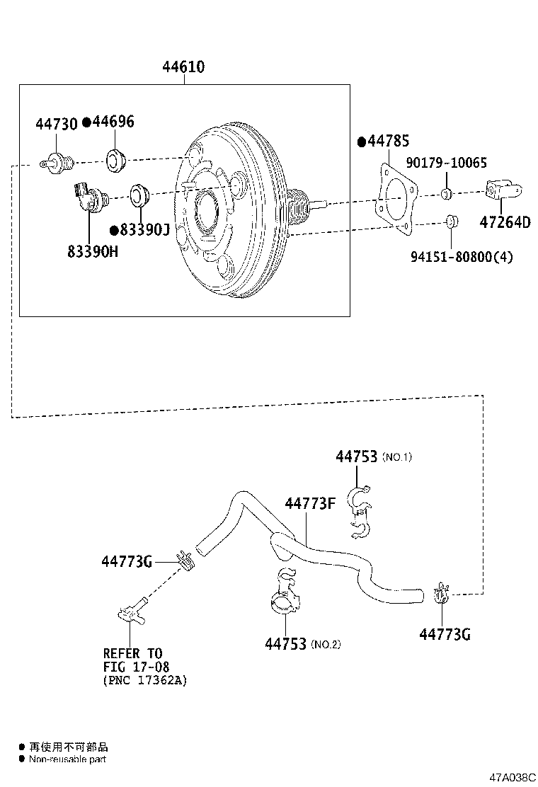 Toyota 44610-48440 BOOSTER ASSY, BRAKE