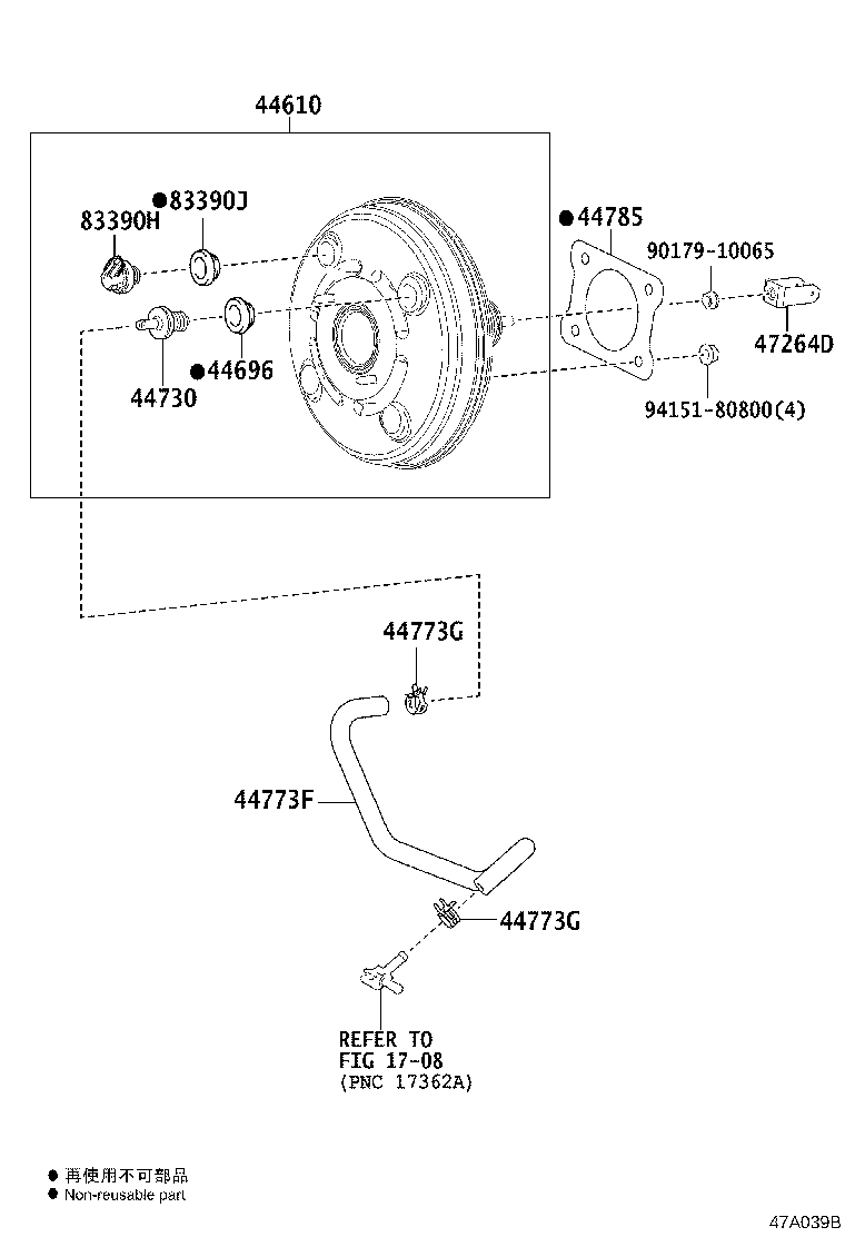 44773-48220 HOSE, UNION TO CHECK VALVE product image