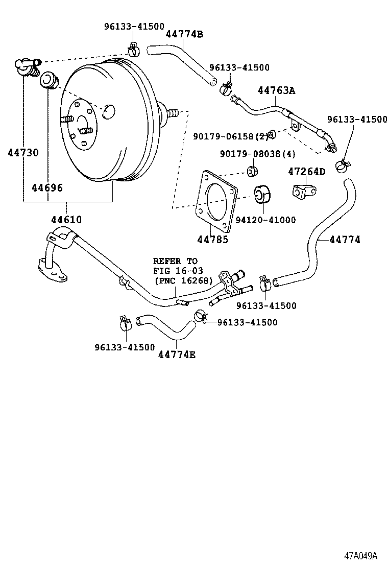 44774-20320 HOSE, UNION TO CONNECTOR TUBE product image