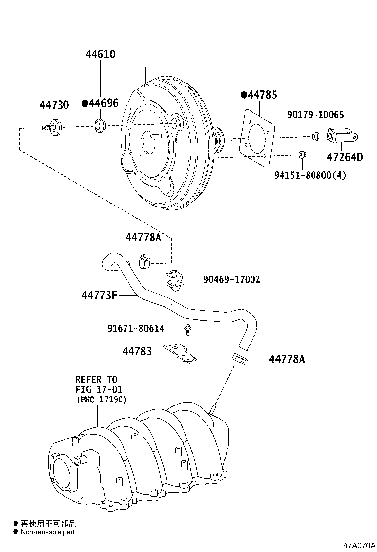 44783-30020 CLAMP, VACUUM HOSE product image
