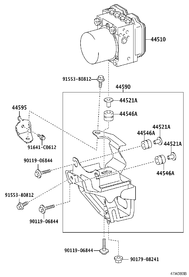 47313-30740 TUBE, FRONT BRAKE, NO.3 product image
