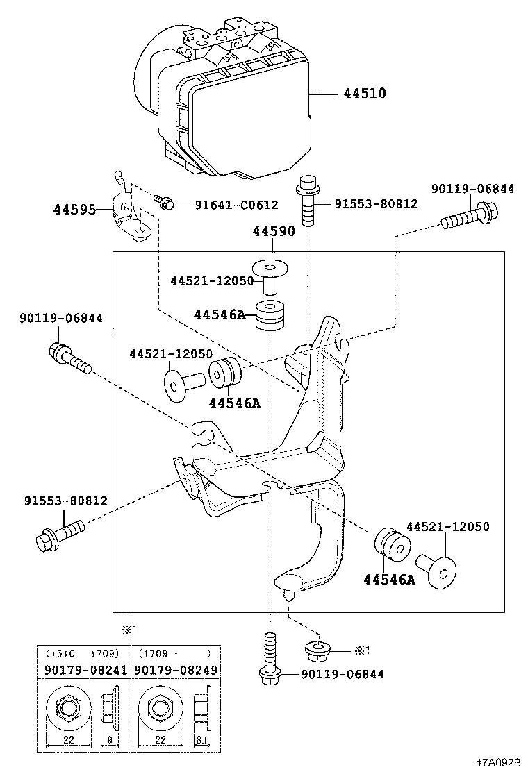 44590-30210 BRACKET ASSY, BRAKE ACTUATOR product image