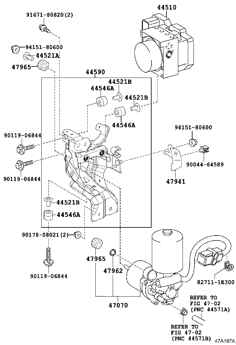 44590-47062 BRACKET ASSY, BRAKE ACTUATOR product image