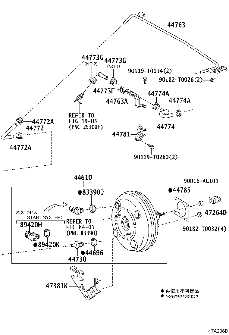 44772-KK010 HOSE, CHECK VALVE TO CONNECTOR TUBE product image