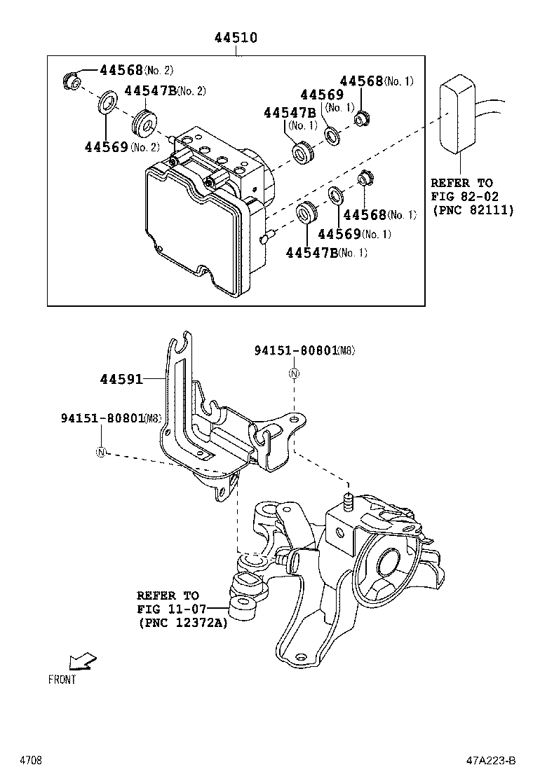 44591-B2190 BRACKET, BRAKE ACTUATOR, NO.1 product image
