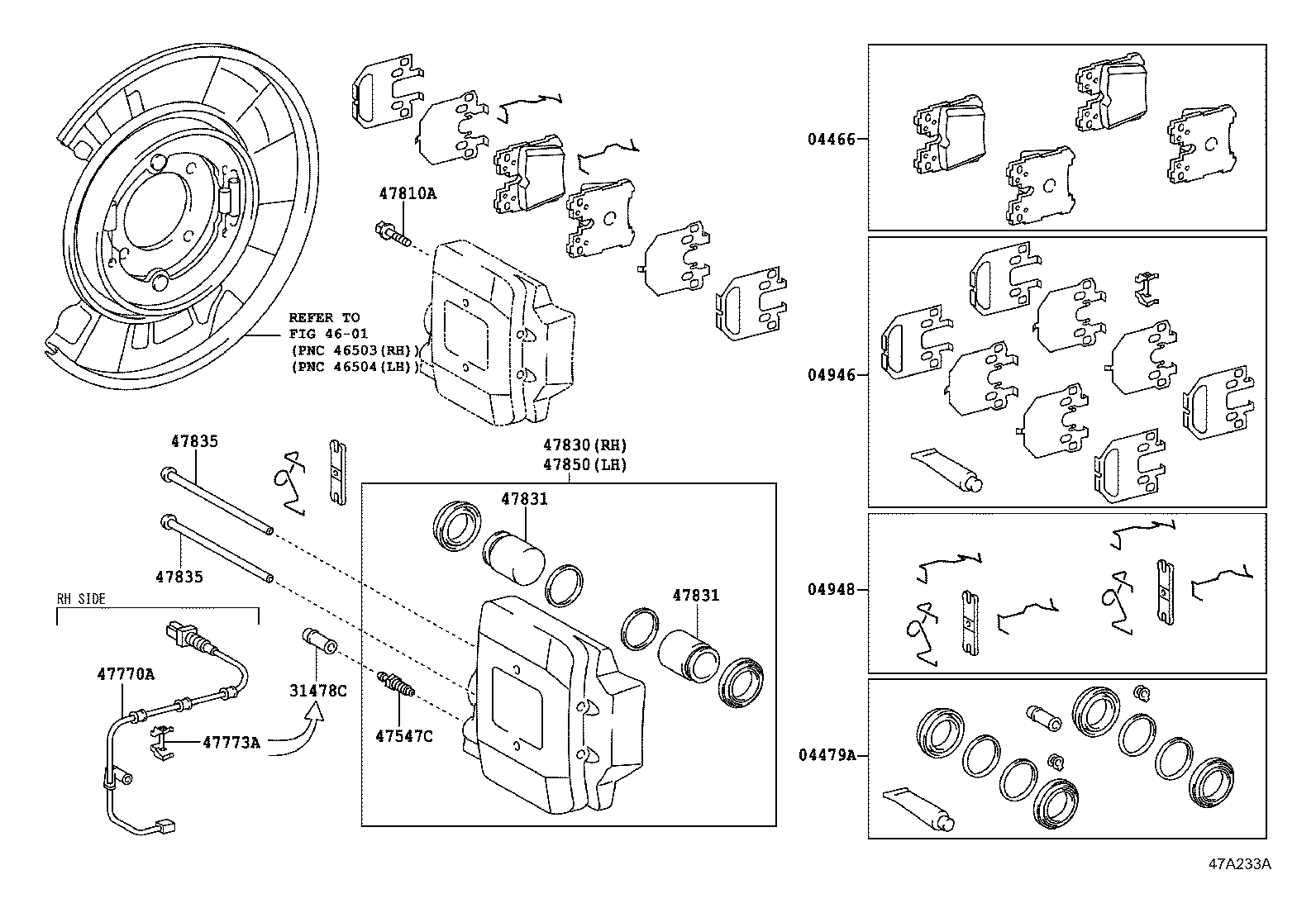 Toyota 04479-50180 CYLINDER KIT, DISC BRAKE, REAR