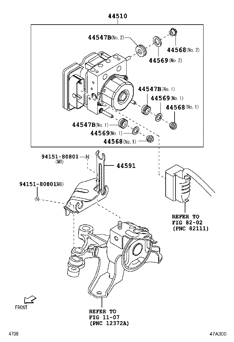 44591-B2190 BRACKET, BRAKE ACTUATOR, NO.1 product image