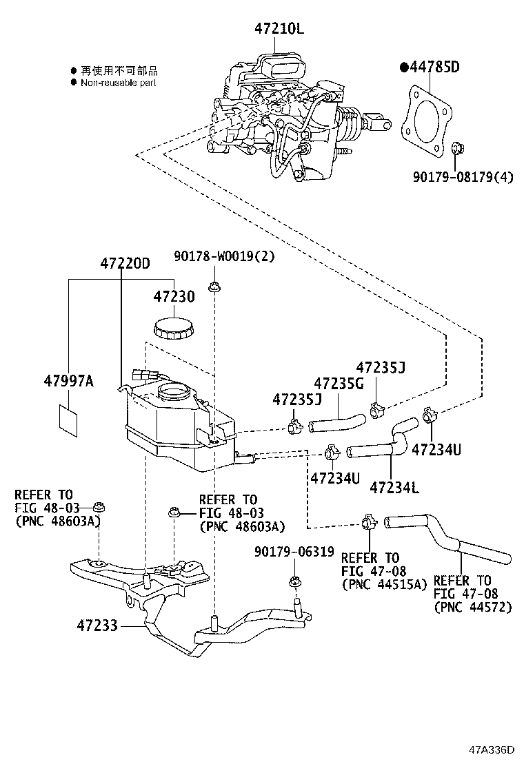 47201-09700 CYLINDER SUB-ASSY, BRAKE MASTER product image
