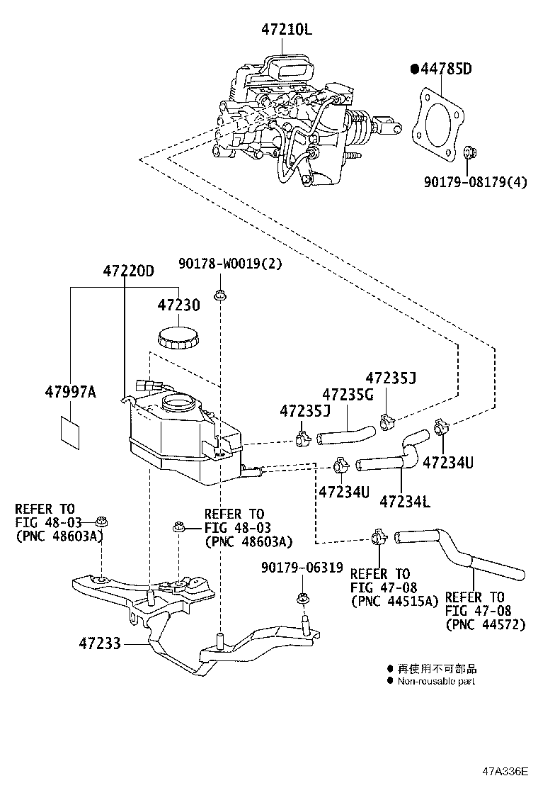 47050-12290 BRAKE BOOSTER ASSY, W/MASTER CYLINDER product image