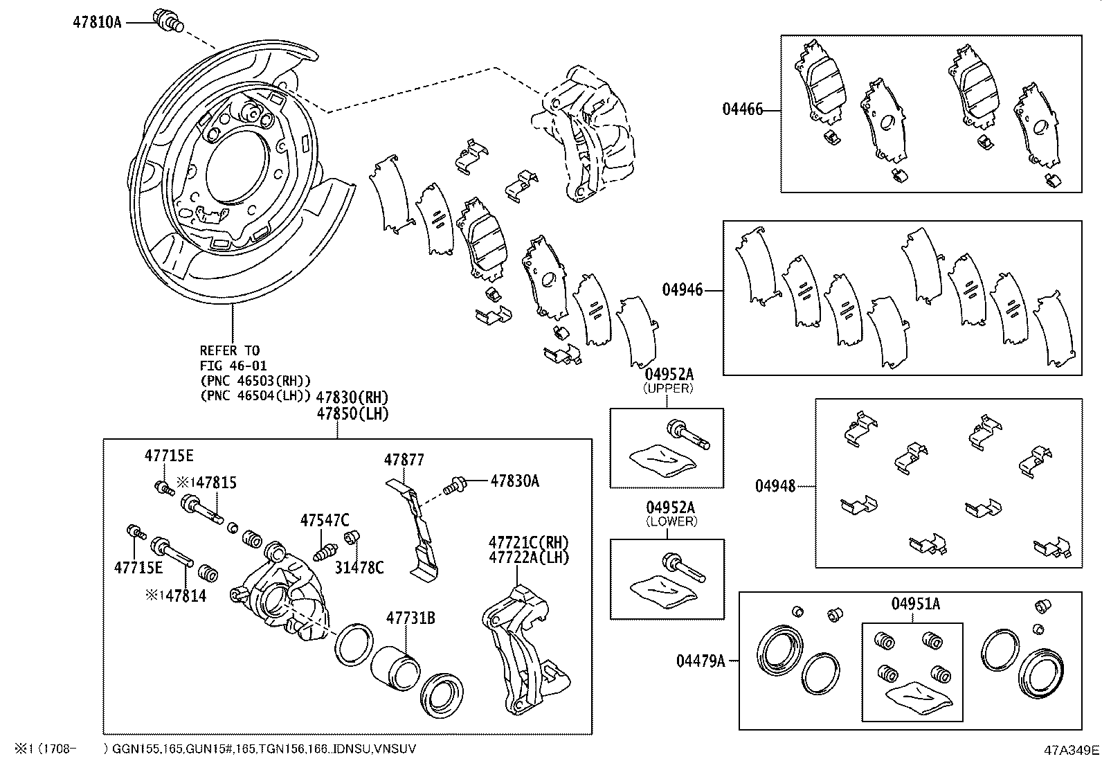 04479-0K030 CYLINDER KIT, DISC BRAKE, REAR product image