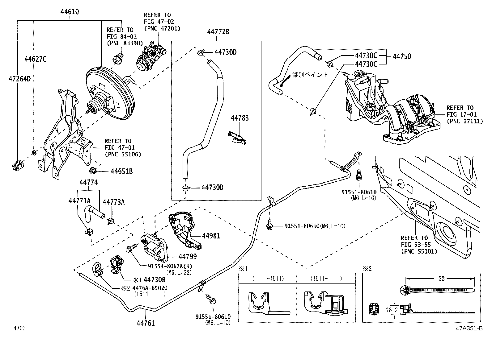 44772-B5090 HOSE, CHECK VALVE TO BRAKE BOOSTER product image