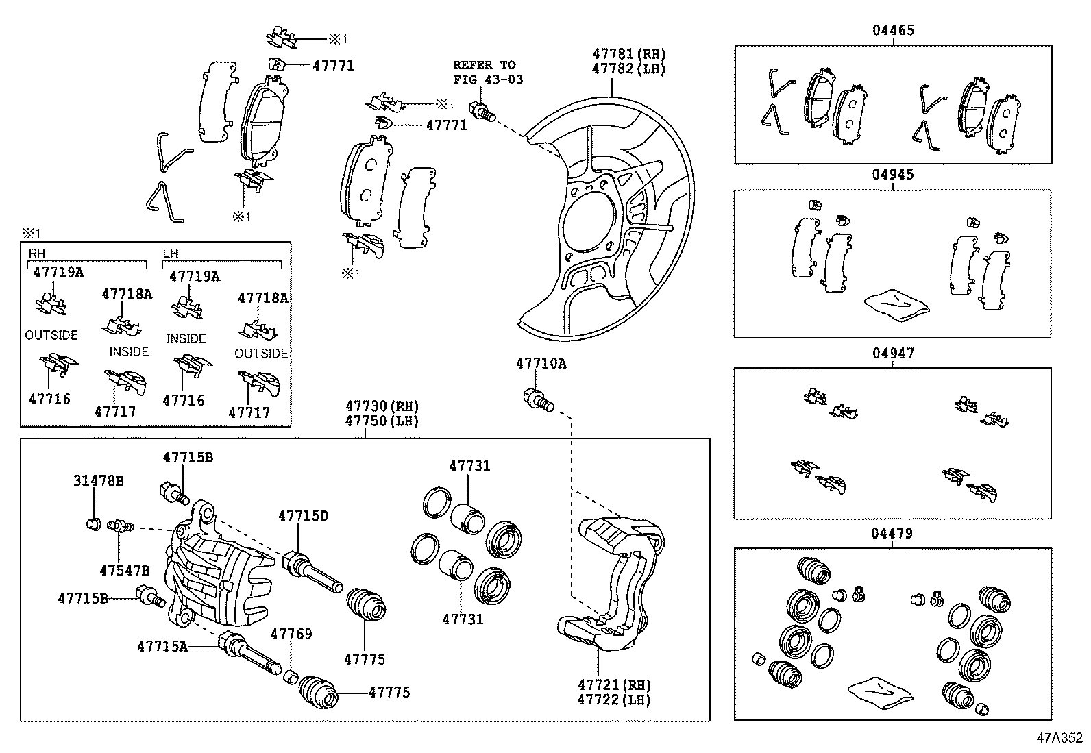 47716-28570 PLATE, PAD SUPPORT, NO.1(FOR FRONT DISC BRAKE) product image