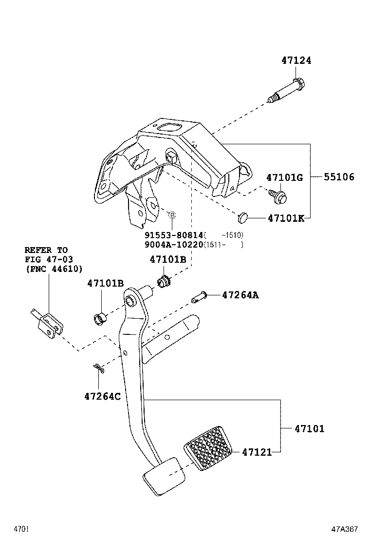 47121-BZ040 PAD, BRAKE PEDAL product image