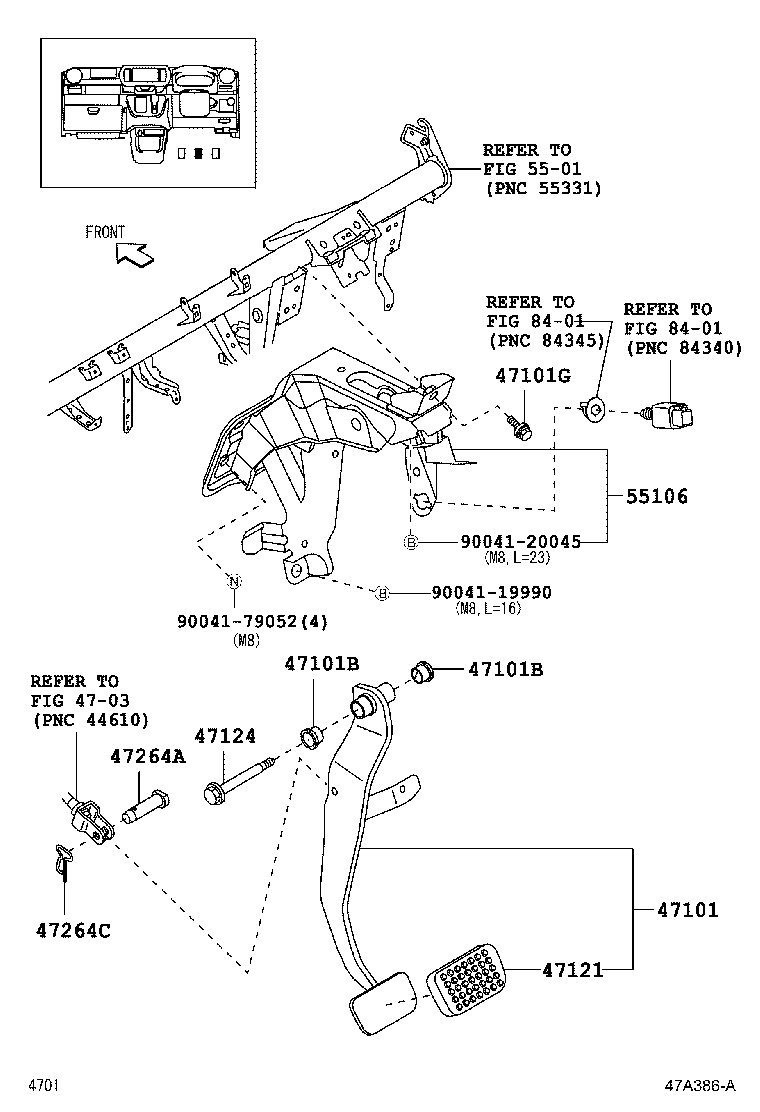 47110-B1100 PEDAL SUB-ASSY, BRAKE product image