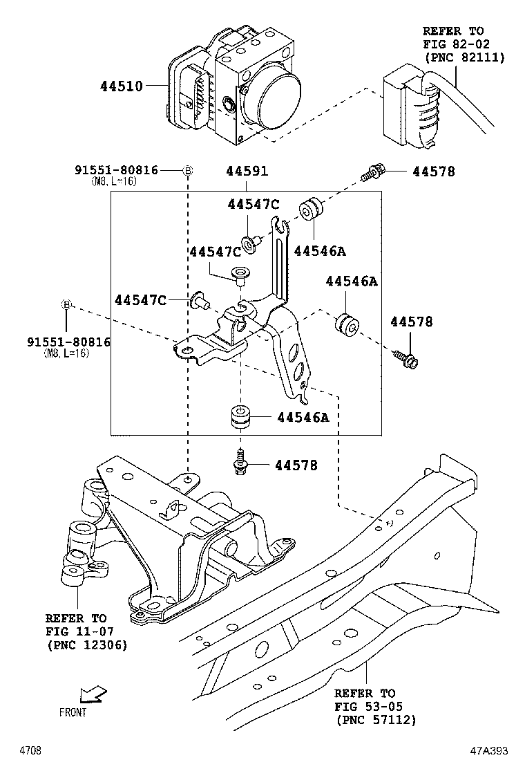 44591-B1110 BRACKET, BRAKE ACTUATOR, NO.1 product image