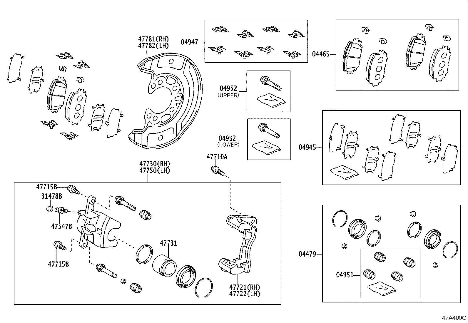 47730-0D180 CYLINDER ASSY, FRONT DISC BRAKE, RH product image