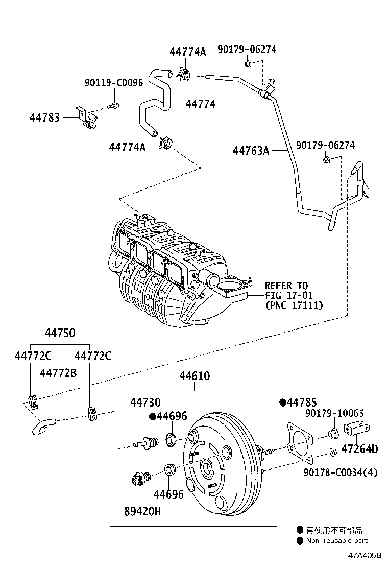 44750-06320 HOSE ASSY, VACUUM product image