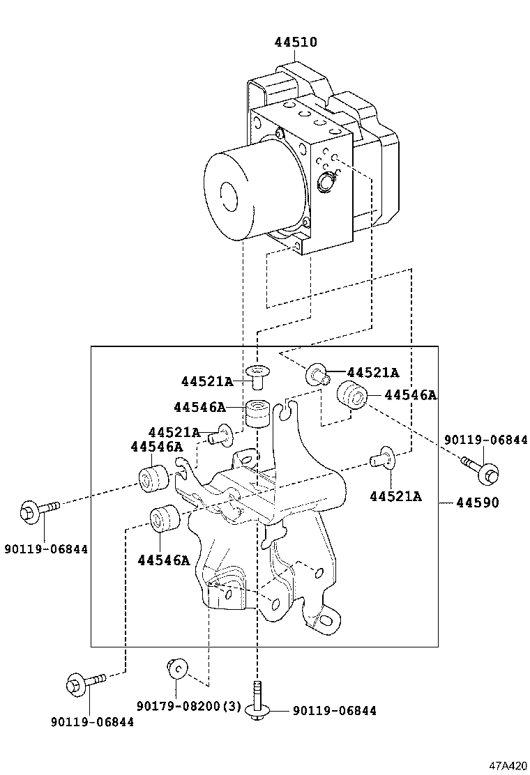 47311-0R050 TUBE, FRONT BRAKE, NO.1 product image