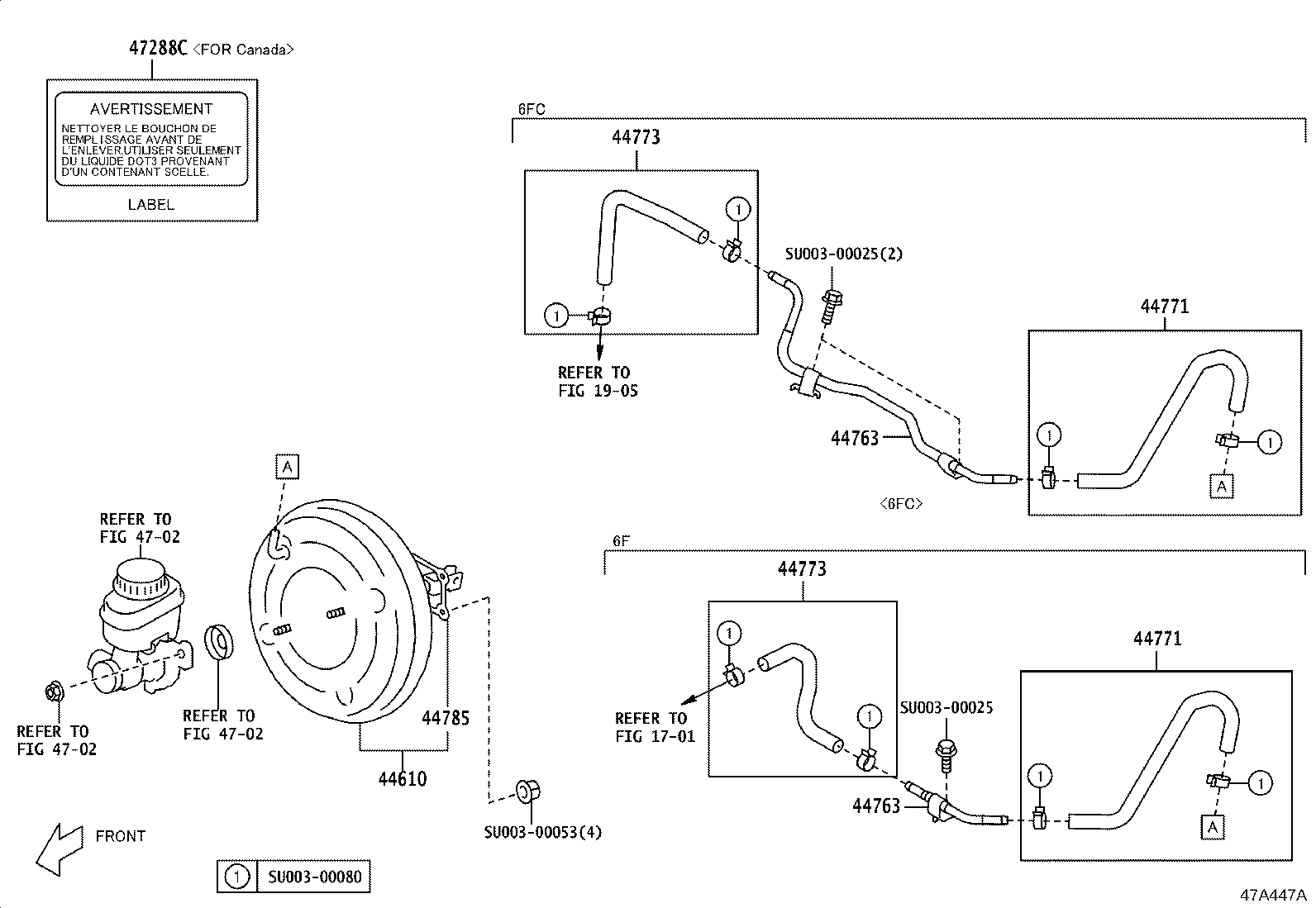 Toyota SU003-06244 HOSE, VACUUM, NO.2