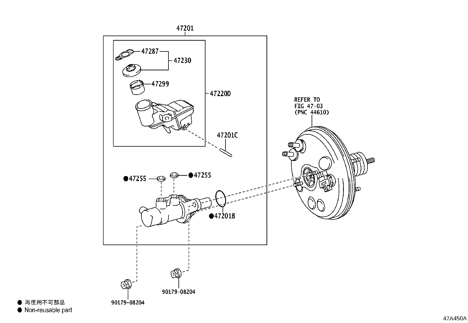 47220-0D210 RESERVOIR ASSY, BRAKE MASTER CYLINDER product image