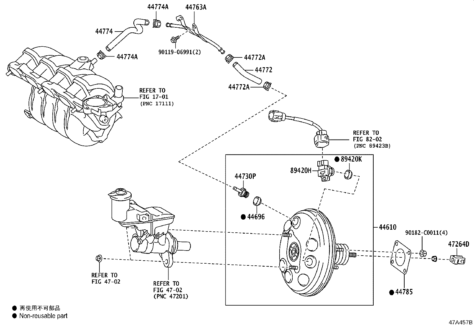 44774-0D280 HOSE, UNION TO CONNECTOR TUBE product image