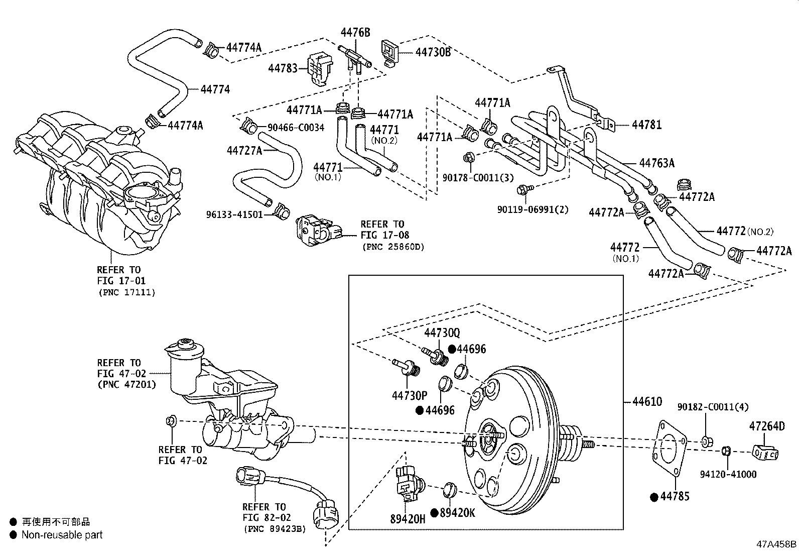 44774-0D280 HOSE, UNION TO CONNECTOR TUBE product image
