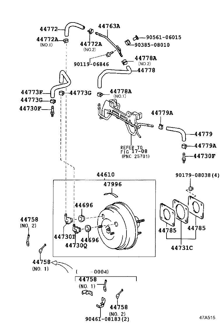 44772-40070 HOSE, CHECK VALVE TO CONNECTOR TUBE product image