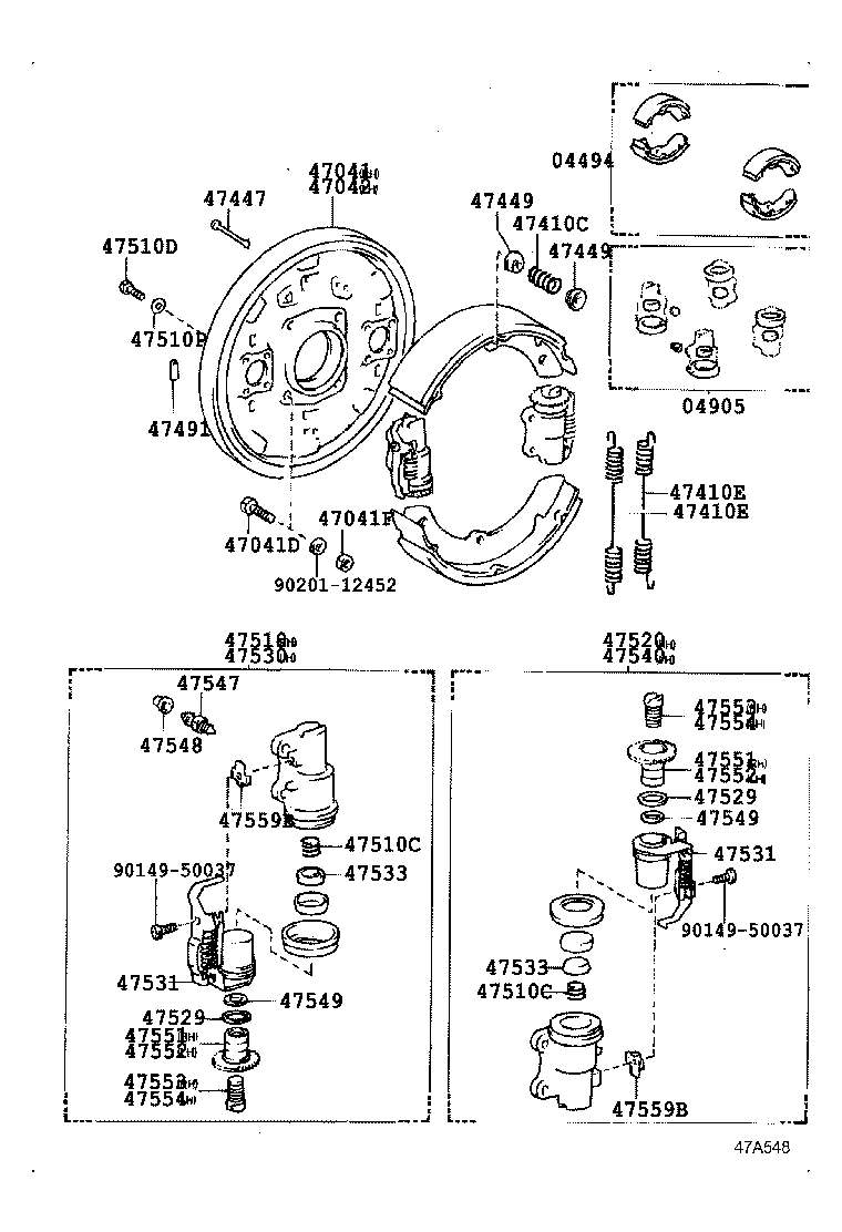 04494-36140 SHOE KIT, FRONT BRAKE product image