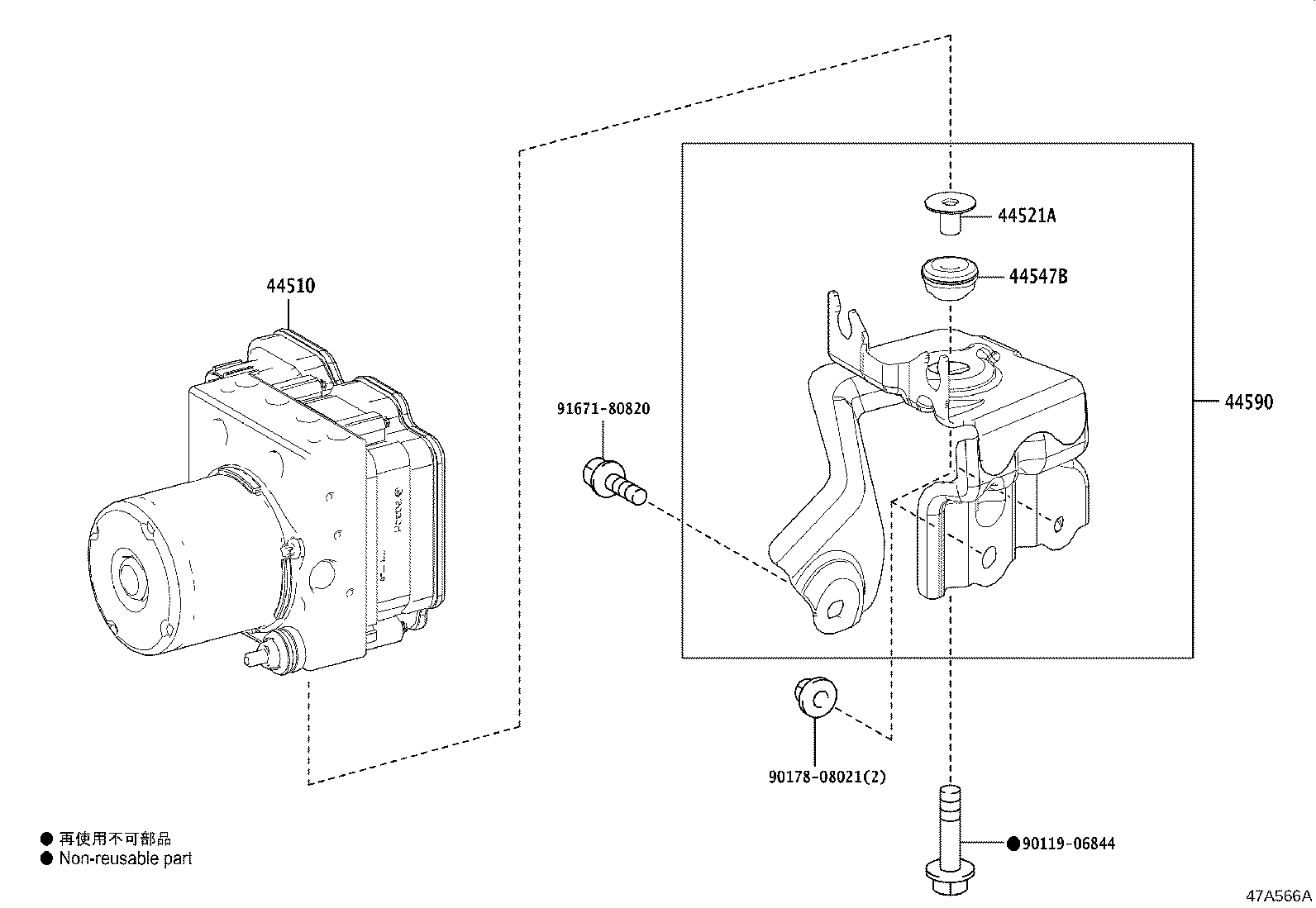 44050-F4380 ACTUATOR ASSY, BRAKE product image