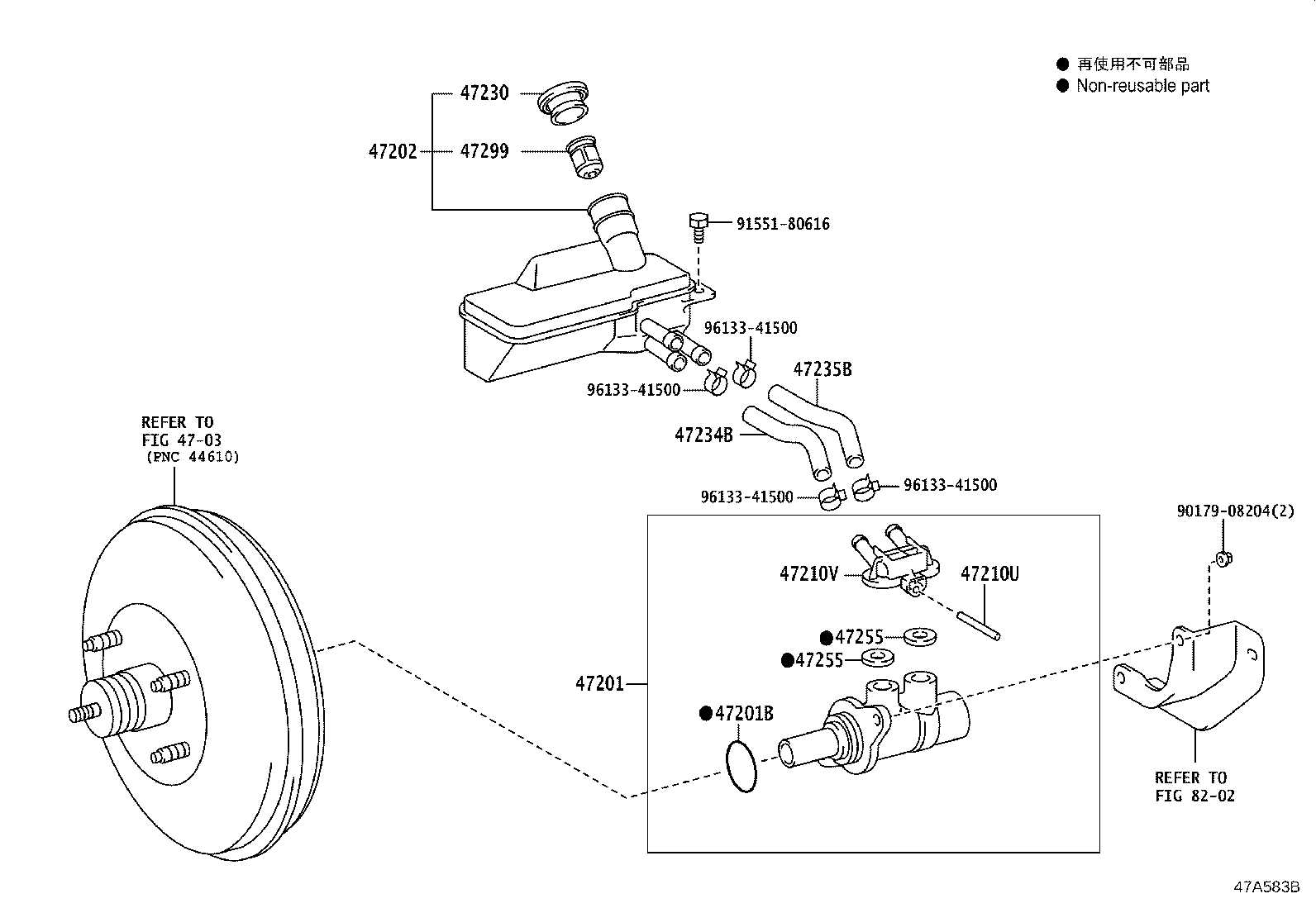 44758-25010 BRACKET, VACUUM CHECK VALVE product image