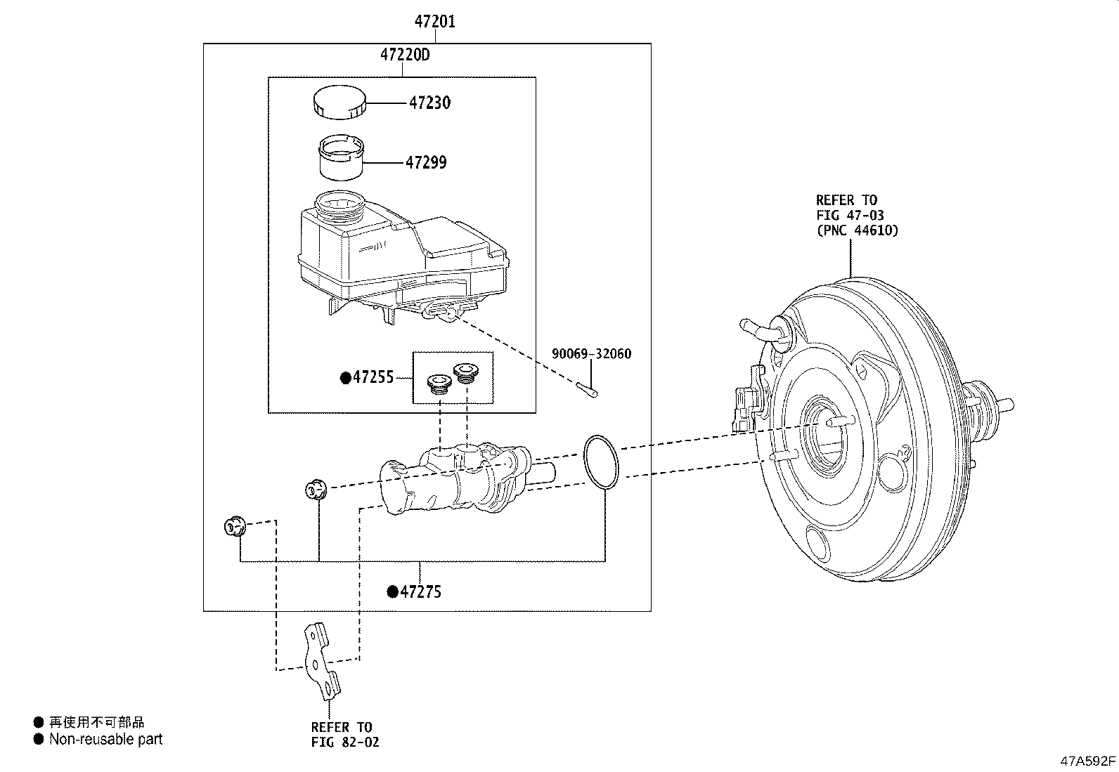 Toyota 47230-F4010 CAP ASSY, BRAKE MASTER CYLINDER RESERVOIR FILLER