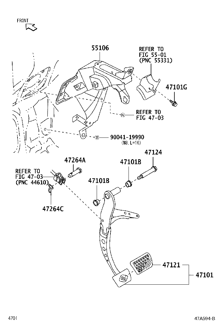 47110-B2410 PEDAL SUB-ASSY, BRAKE product image