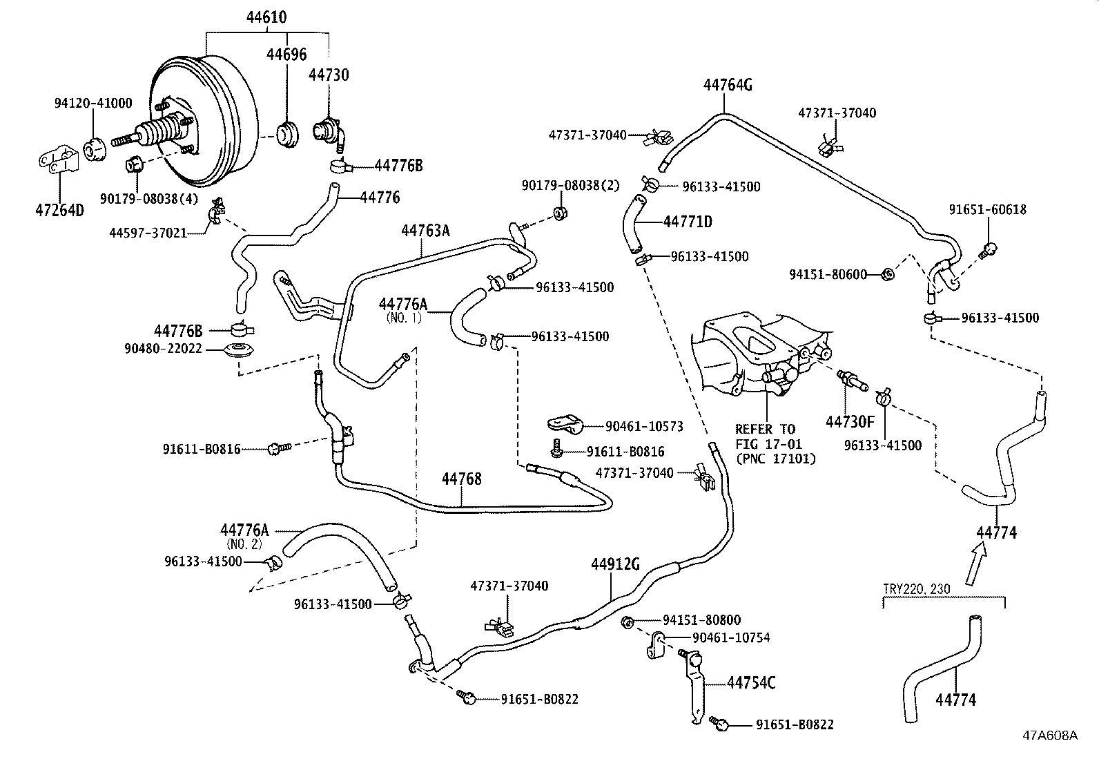 44774-25110 HOSE, UNION TO CONNECTOR TUBE product image